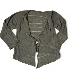 Y2K Womens Brown Knit‎ Cardigan Fairycore Lightweight Coastal Sustainable